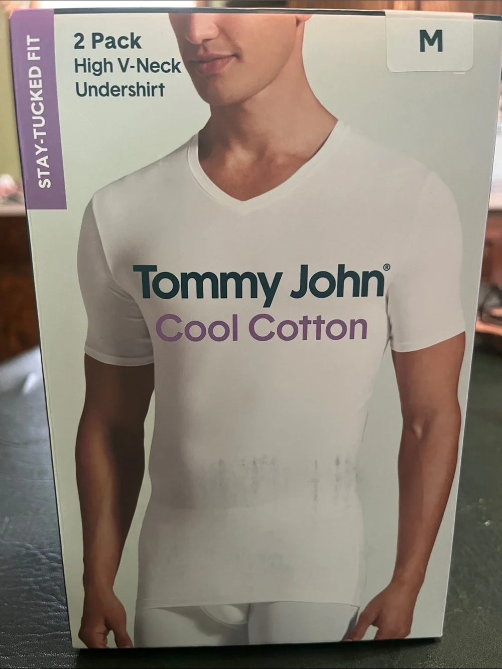 Tommy John White Cool Cotton High V-Neck Undershirt (2 Pack)